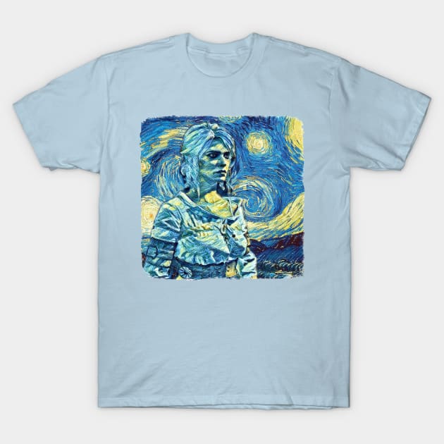 The Lady of space and Time Van Gogh Style T-Shirt by todos